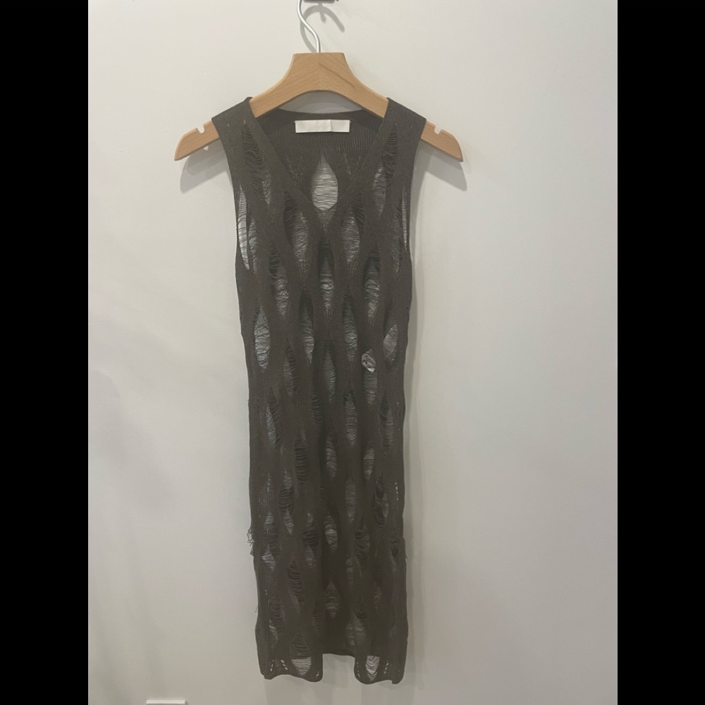 2022 spring Dion Lee NET DISTRESSED MINI Dress - Picture 4 of 12